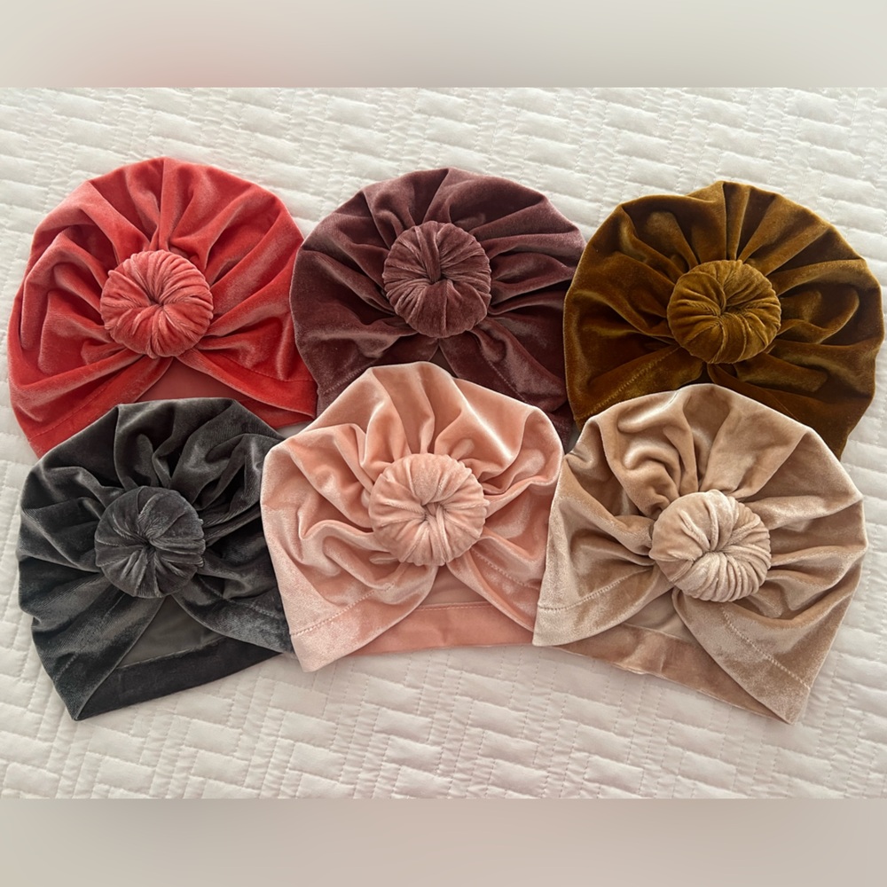 Toddler Velvet Turban Headbands Set